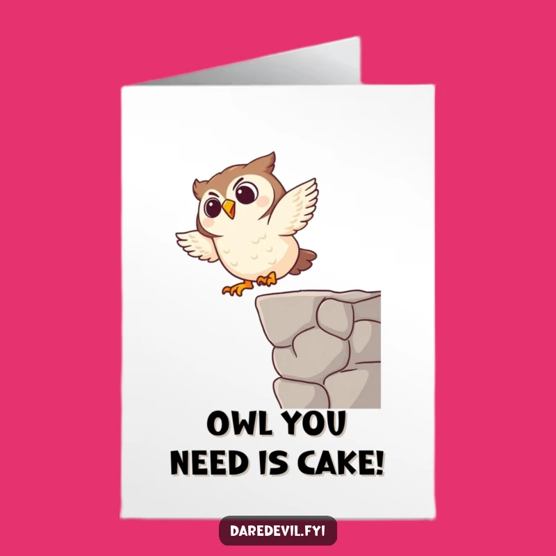Free Printable Giggling Owl Dive Birthday Card - Hilarious Downloadable Gift for Laughs