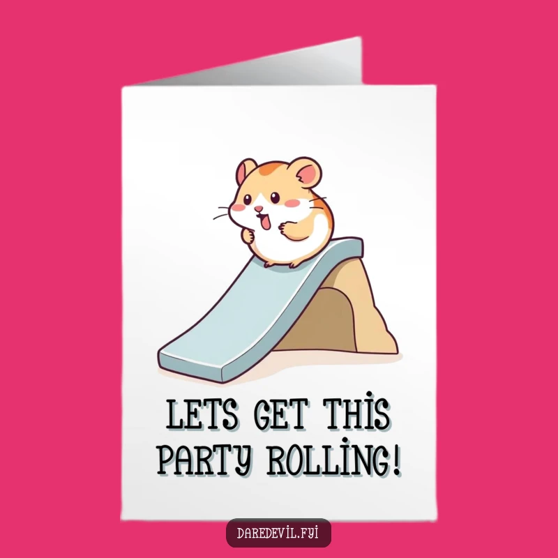 Free Printable Hamster Birthday Card: Speedy Fun Downloadable Gift