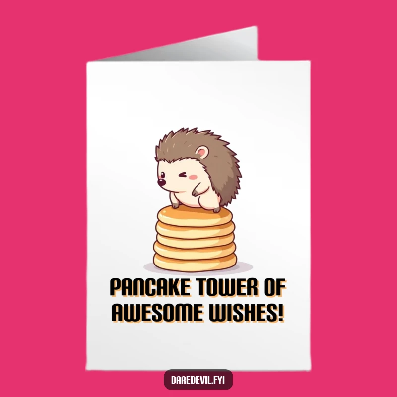 Free Printable Hedgehog Pancake Birthday Card - Funny Downloadable Gift for Him!