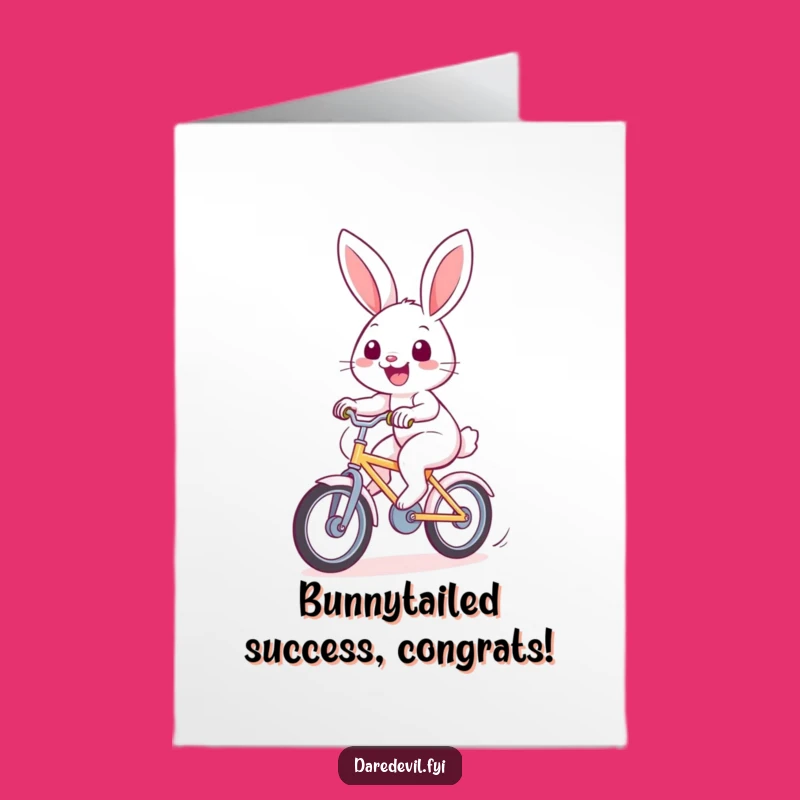Free Printable Rabbit Bike Congrats Card: Hilarious Downloadable for Fast Achievers!