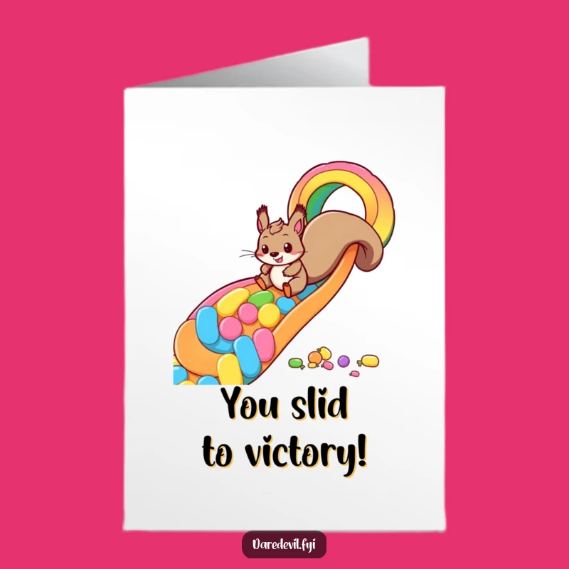 Free Printable Squirrel Congrats Card - Sweet Victory Downloadable Gift