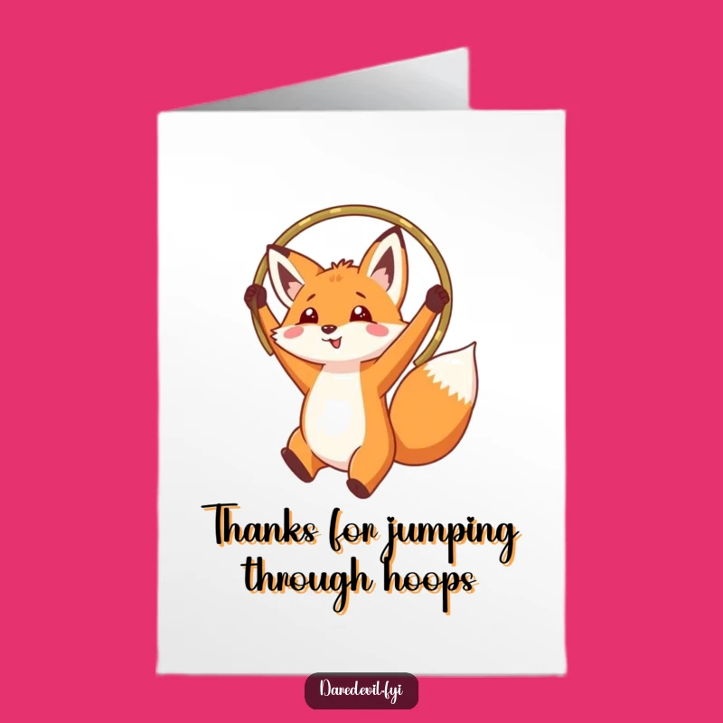 Free Printable Fox Thank You Card: Leap of Gratitude Downloadable!