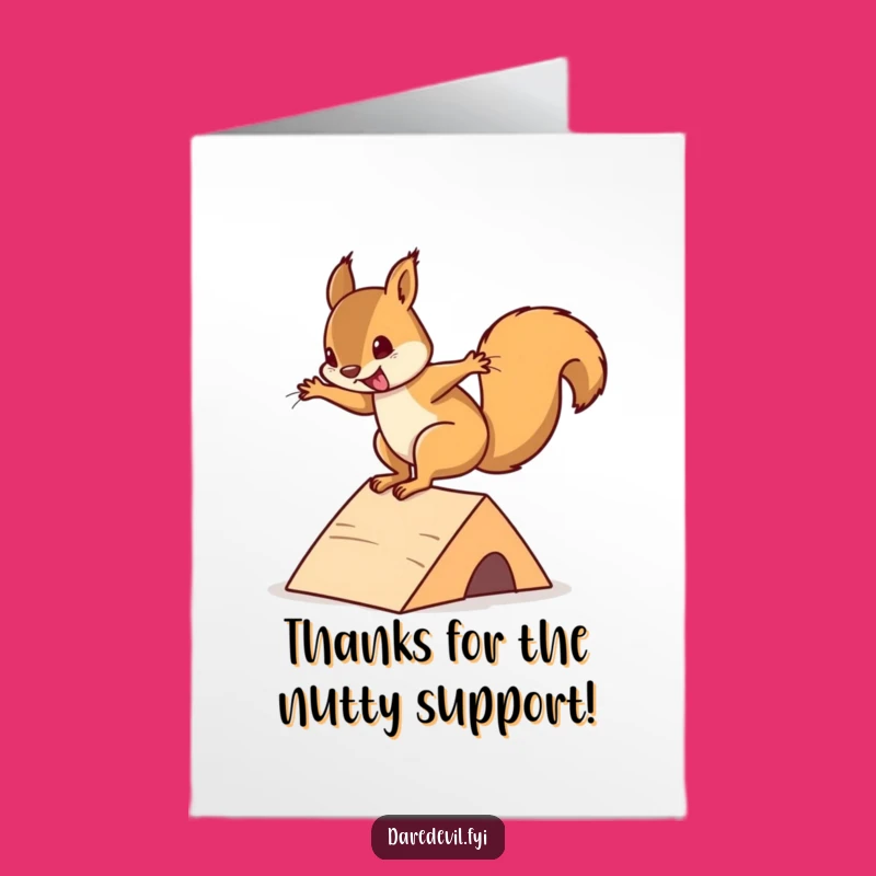 Free Printable Squirrel Flip Thank You Card: Funny Downloadable Thanks for Awesome Deeds!