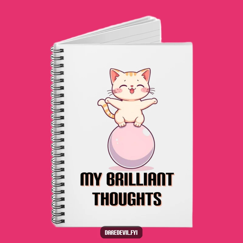 Funny Cat Sphere Balance Notebook: Cute Feline Journal, Ideal Funny Gift