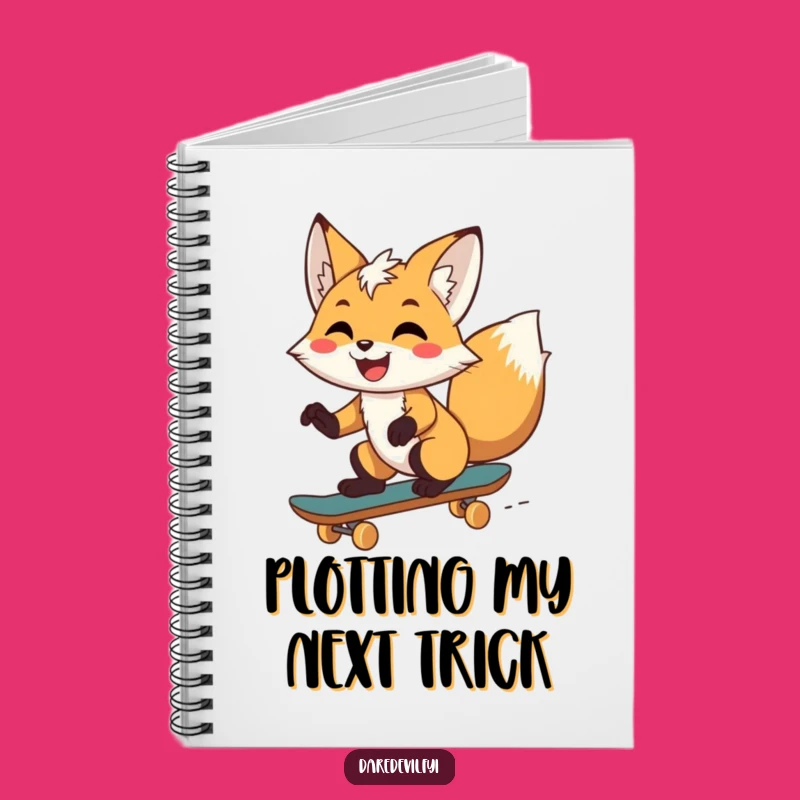 Funny Fox Skateboarder Notebook: Jot Down Your Wildest Ideas!
