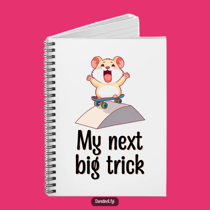 Funny Thrilled Hamster Skateboard Notebook: Shred Your Ideas!