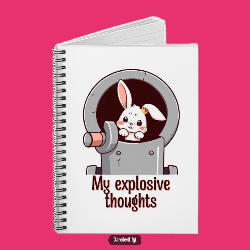 Funny Rabbit Cannon Notebook: Document Your Daring Ideas with This Hilarious Journal!