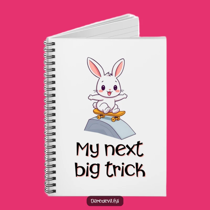 Funny Rabbit Skateboard Notebook: Radical Cover for Skaters, Journal Ideas