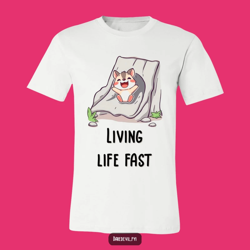 Funny Animal Chute Slide T-Shirt: Bold Character Sliding with Joy, Great Gift!