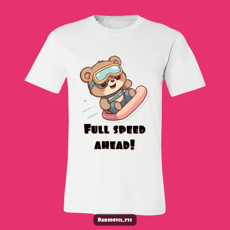 Funny Bear Slide Goggles T-Shirt: Hilarious Adventure Apparel for a Laugh