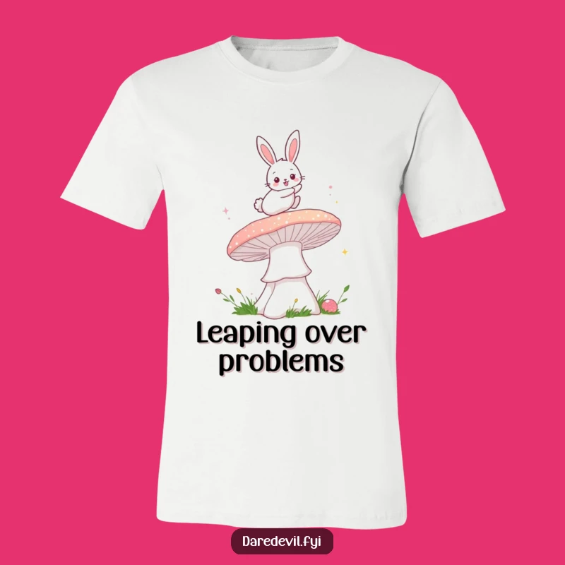 Funny Bunny Mushroom T-Shirt: Whimsical Adventure Humor for a Gift
