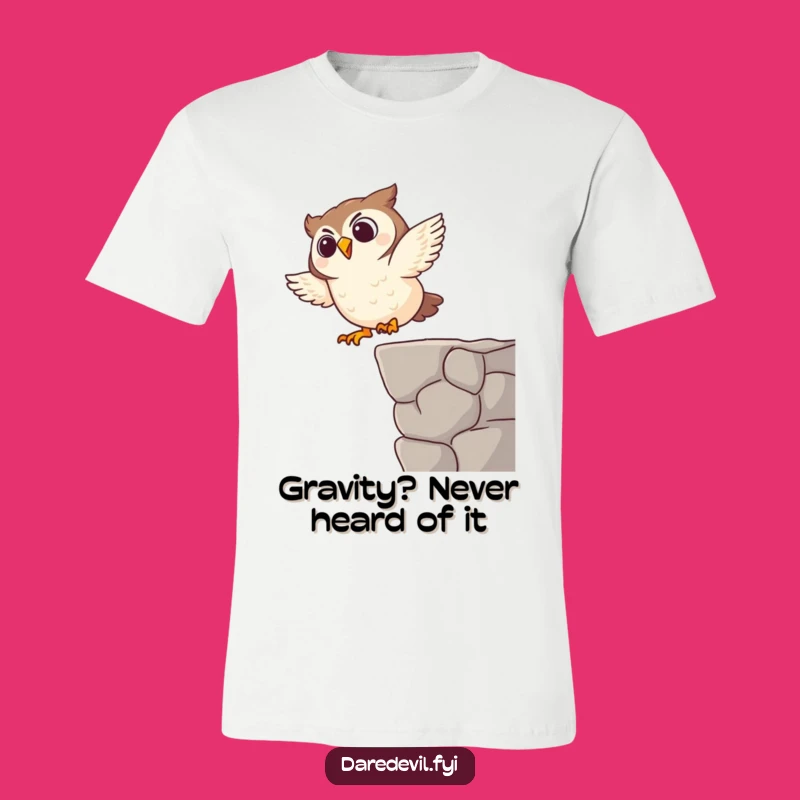 Funny Giggling Owl Dive T-Shirt: Comical Cartoon Bird Tee, Perfect Funny Gift