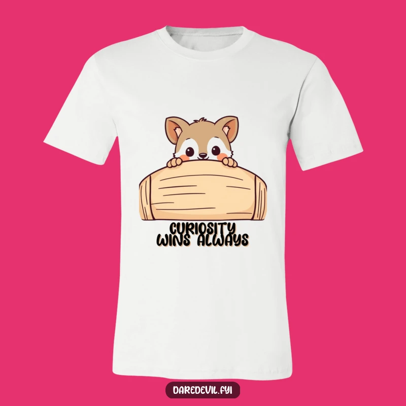 Funny Peekaboo T-Shirt - Curious Animal's Playful Obstacle, Perfect Funny Gift