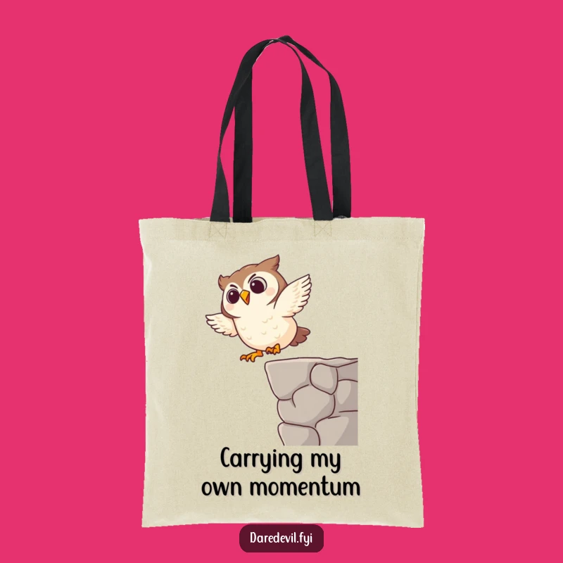 Funny Giggling Owl Dive Tote Bag: Chic Cartoon Bird Carryall, Ideal Funny Gift