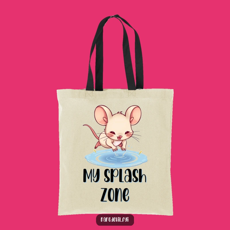 Funny Mouse Puddle Dive Tote Bag - Stylish & Hilarious Accessory