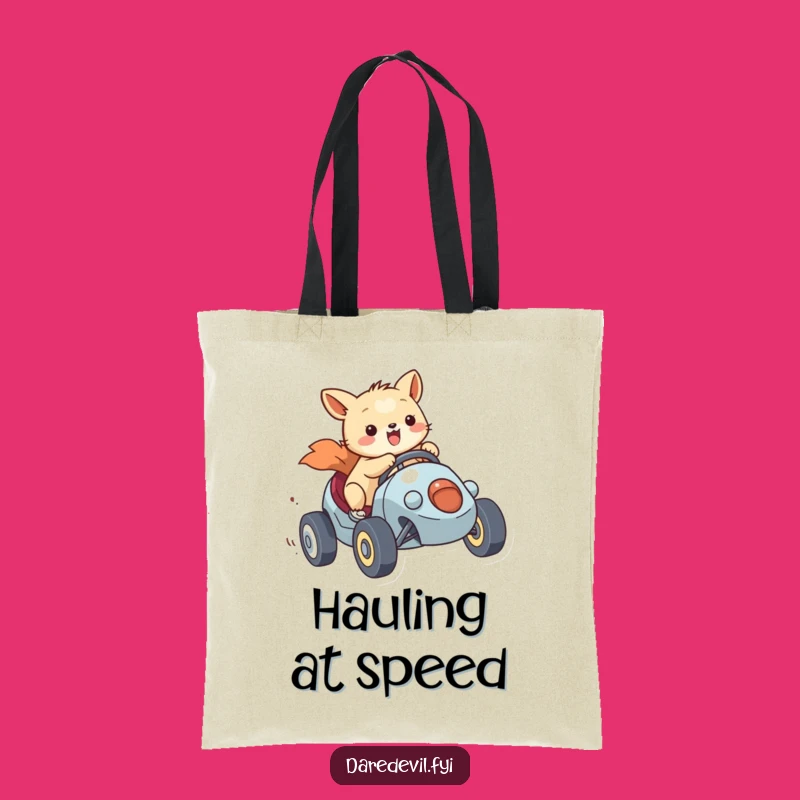 Funny Tote Bag - Racing Animal's Speed, Practical Funny Gift Accessory